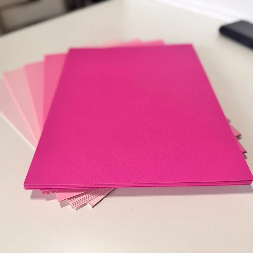 Ballerina Pink Cardstock Paper 67 Sheets 5 Shades of Pink Colors! NEW